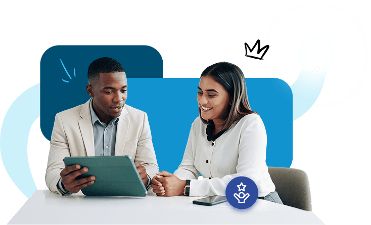 Recruiters discussing strategy